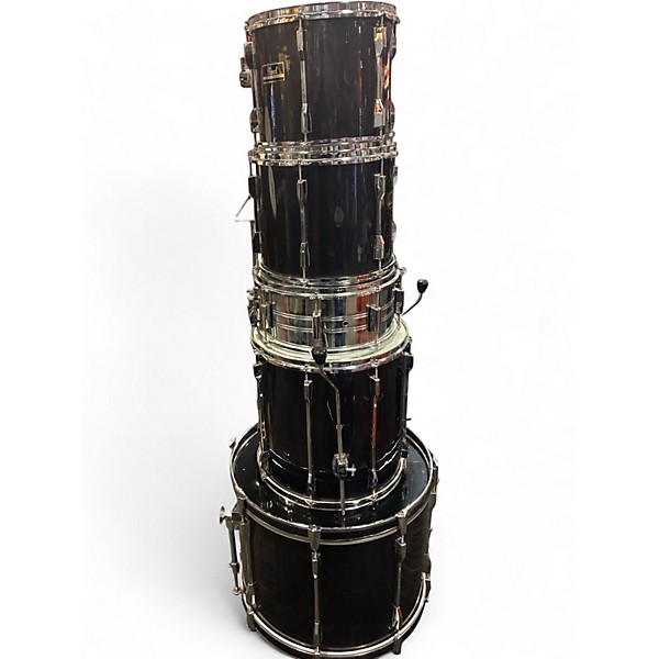 Used Pearl 4 Piece Export Black Drum Kit