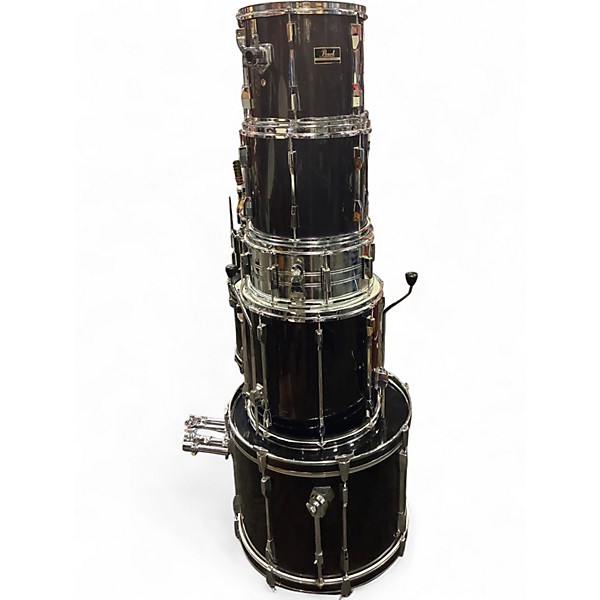Used Pearl 4 Piece Export Black Drum Kit