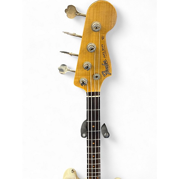 Used 2022 Fender LTD CUSTOM SHOP 1960 JAZZ BASS RELIC Olympic White Electric Bass Guitar