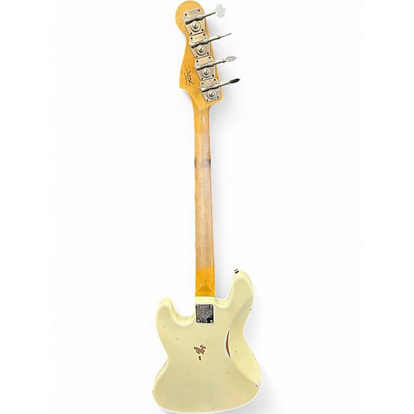 Used 2022 Fender LTD CUSTOM SHOP 1960 JAZZ BASS RELIC Olympic White Electric Bass Guitar
