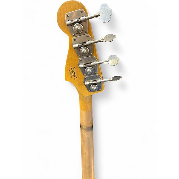 Used 2022 Fender LTD CUSTOM SHOP 1960 JAZZ BASS RELIC Olympic White Electric Bass Guitar
