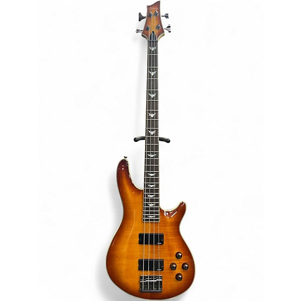 Used Schecter Guitar Research Omen Extreme 4 String Vintage Sunburst Electric Bass Guitar