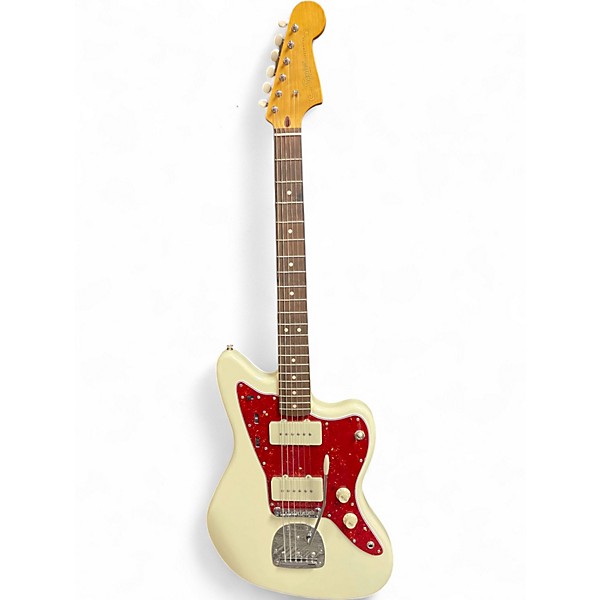 Used 2024 Squier J Mascis Jazzmaster Modified Vintage White Solid Body Electric Guitar