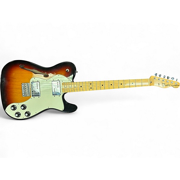 Used Fender 1972 Reissue Thinline Telecaster 3 Color Sunburst Hollow Body Electric Guitar