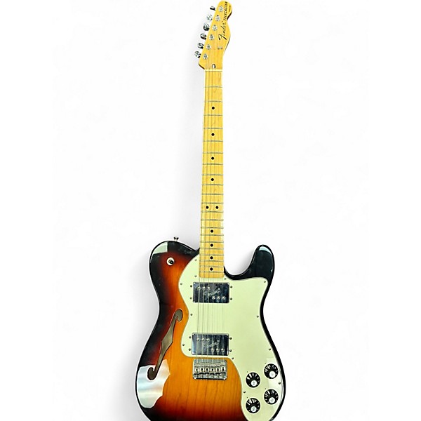 Used Fender 1972 Reissue Thinline Telecaster 3 Color Sunburst Hollow Body Electric Guitar