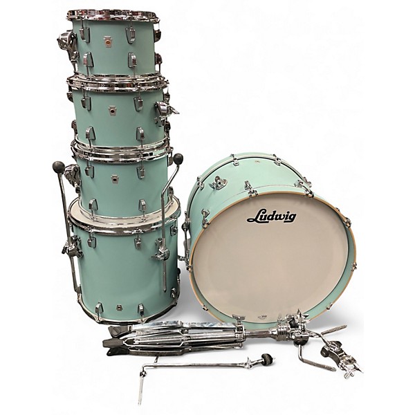 Used Ludwig 5 Piece Neusonic Skyline Blue Drum Kit