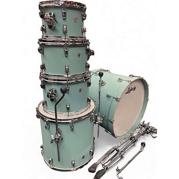 Used Ludwig 5 Piece Neusonic Skyline Blue Drum Kit