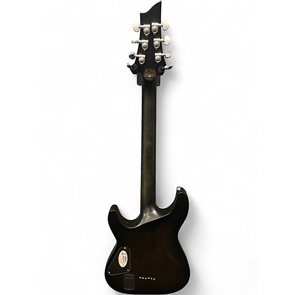 Used Schecter Guitar Research C1 Platinum Trans Black Solid Body Electric Guitar