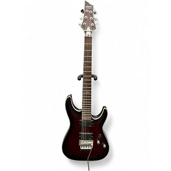 Used Schecter Guitar Research C1 FR Platinum SATIN CRIMSON RED Solid Body Electric Guitar