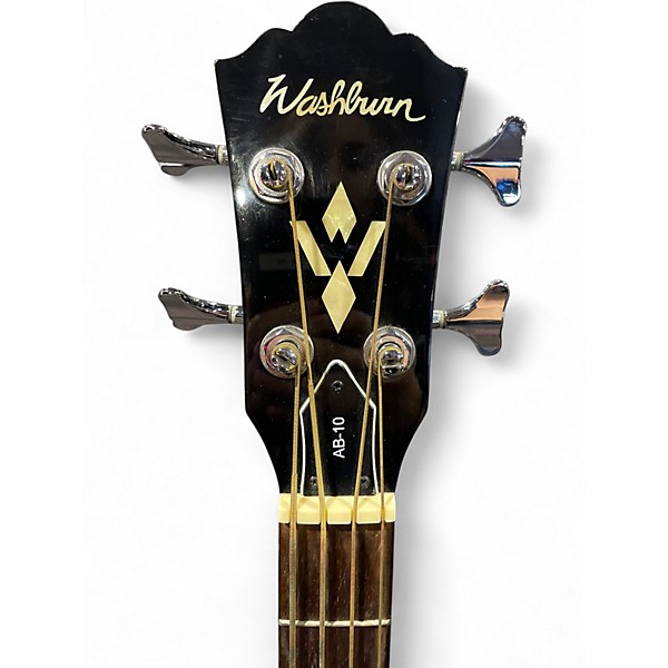 Used Washburn AB-10 Black Acoustic Bass Guitar