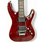 Used Schecter Guitar Research Hellraiser V1 Floyd Rose TRANS MAROON Solid Body Electric Guitar
