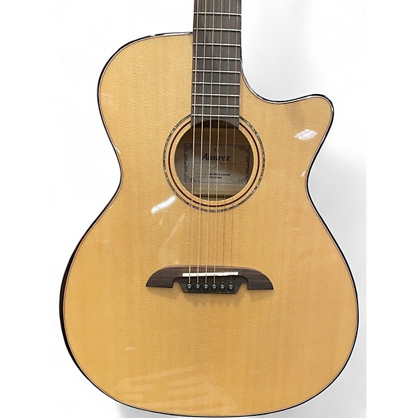Used Alvarez AEG80CE ARMREST Natural Acoustic Electric Guitar