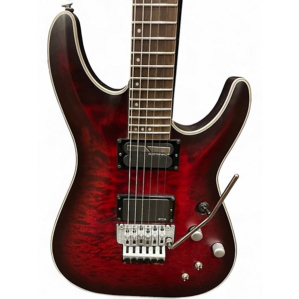 Used Schecter Guitar Research C1 FRS PLATINUM RED Solid Body Electric Guitar