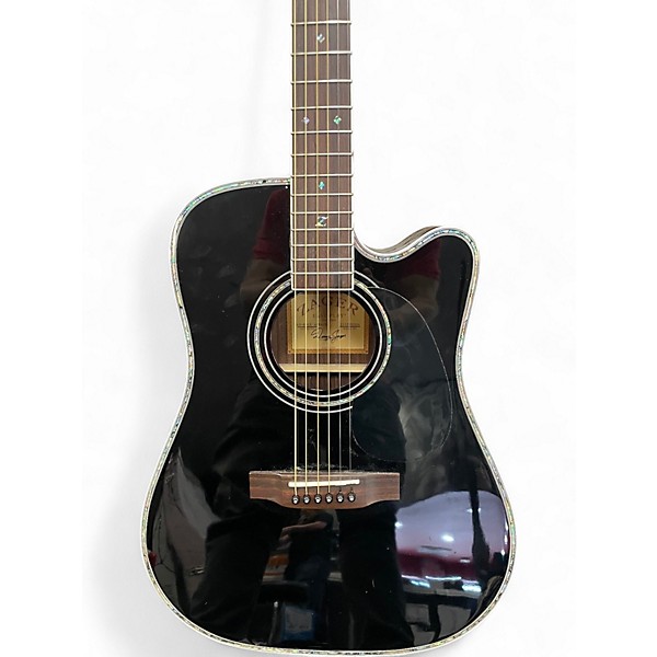 Used Zager ZAD-80CE Black Acoustic Electric Guitar