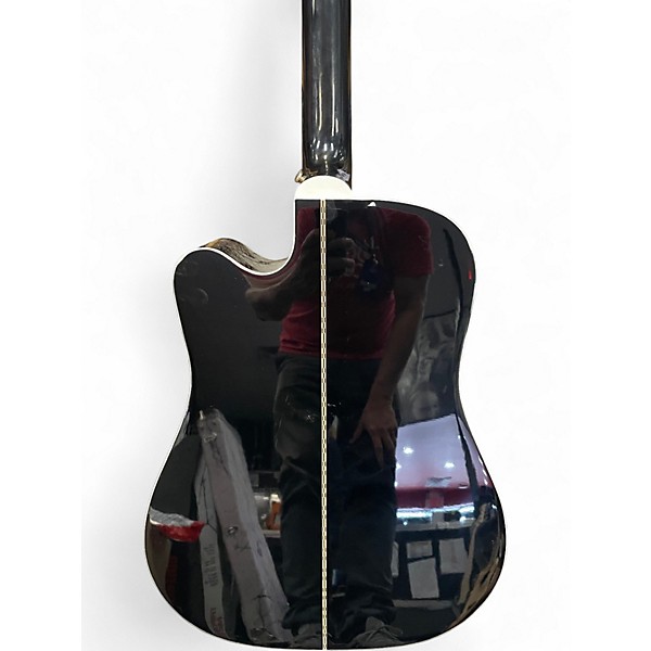 Used Zager ZAD-80CE Black Acoustic Electric Guitar