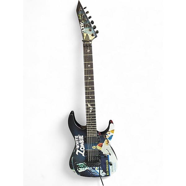 Used ESP LTD Kirk Hammett Signature White Zombie Custom Graphic Solid Body Electric Guitar