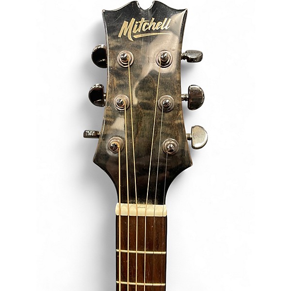 Used Mitchell Mx430QAB Black Burst Acoustic Electric Guitar
