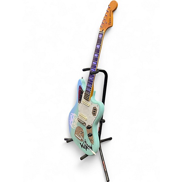 Used Squier CLASSIC VIBE JAGUAR Daphne Blue Solid Body Electric Guitar