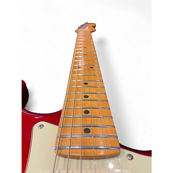 Used 2011 Fender American Deluxe Stratocaster Candy Apple Red Solid Body Electric Guitar