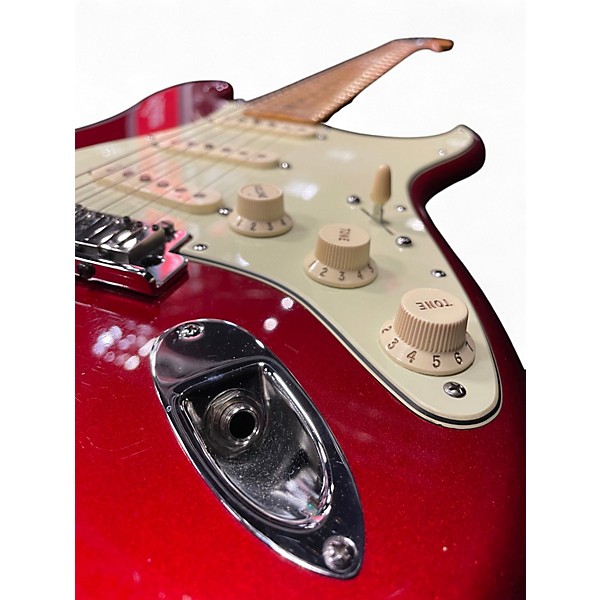 Used 2011 Fender American Deluxe Stratocaster Candy Apple Red Solid Body Electric Guitar