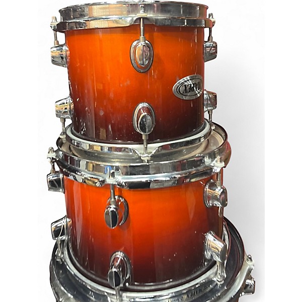 Used Mapex 7 Piece Meridian Orange Drum Kit