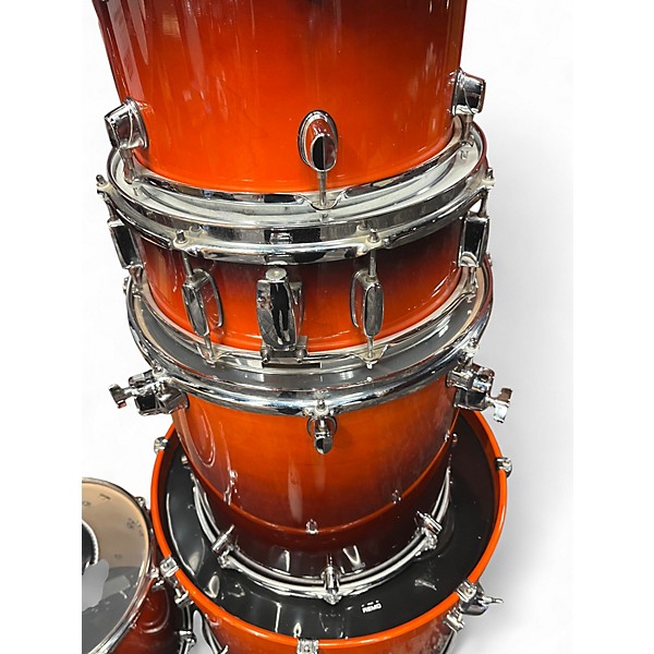 Used Mapex 7 Piece Meridian Orange Drum Kit