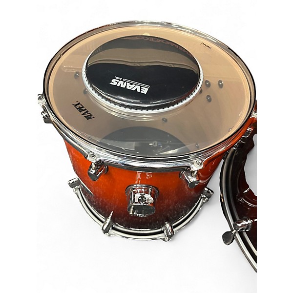 Used Mapex 7 Piece Meridian Orange Drum Kit