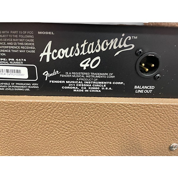 Used Fender ACOUSTASONIC 40 Guitar Combo Amp