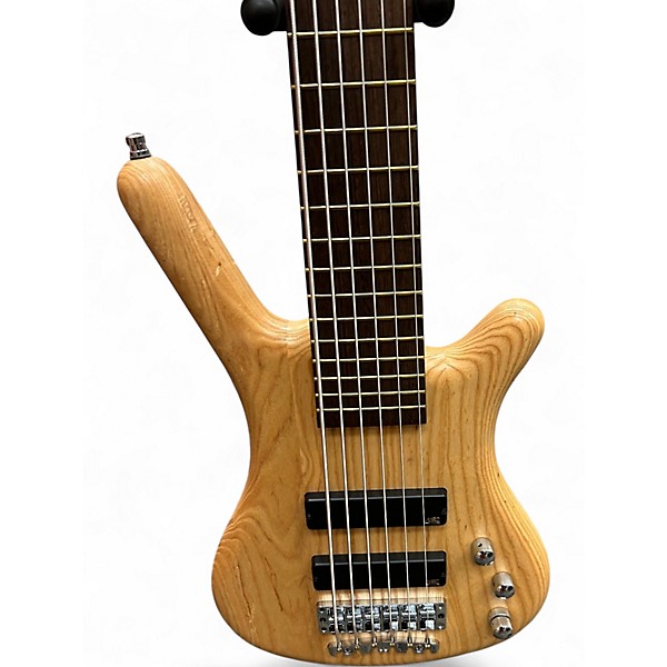 Used Warwick Pro Series Corvette Standard 6 String Natural Electric Bass Guitar