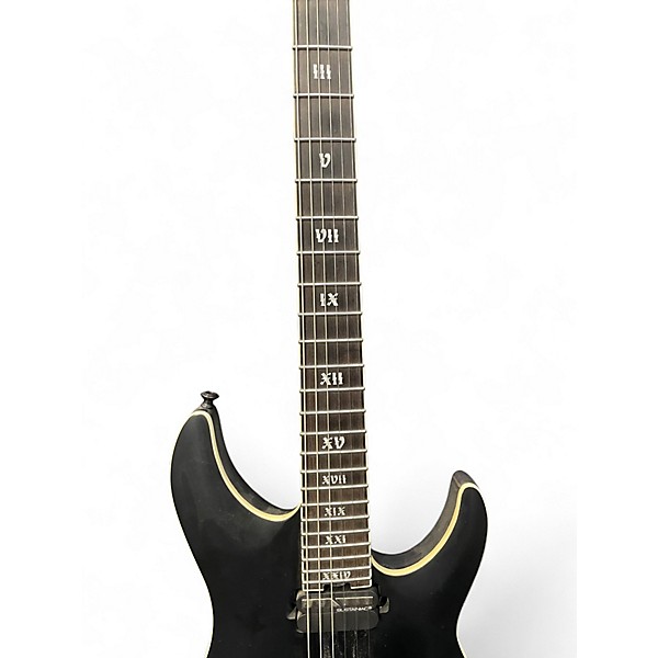 Used Schecter Guitar Research C-1 S HT SLS ELITE EVIL TWIN Flat Black Solid Body Electric Guitar