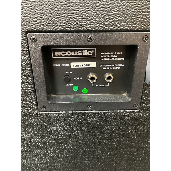 Used Acoustic B410C 4X10 400W (broken caster) Bass Cabinet
