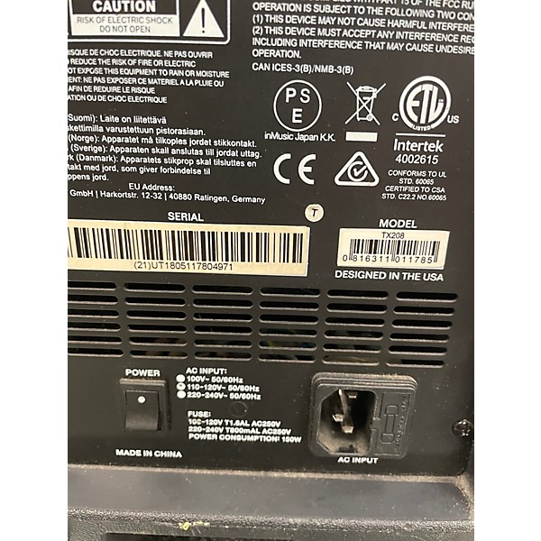 Used Alto TX208 Powered Speaker