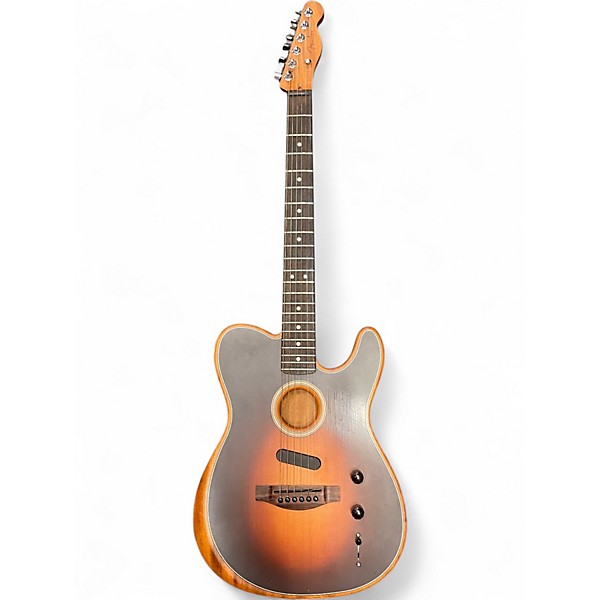 Used Fender Acoustasonic Standard Telecaster Honey Burst Solid Body Electric Guitar