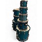 Used Pearl 8 Piece MASTER STUDIO KIT blue sparkle Drum Kit