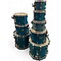 Used Pearl 8 Piece MASTER STUDIO KIT blue sparkle Drum Kit