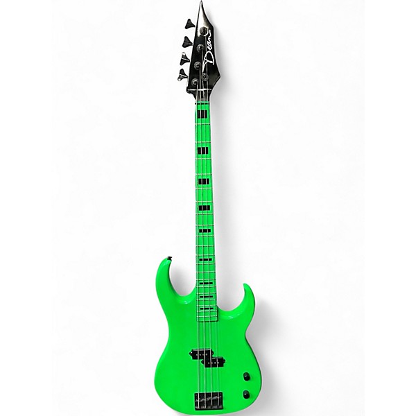 Used Dean Custom Zone 4-String NUCLEAR GREEN Electric Bass Guitar