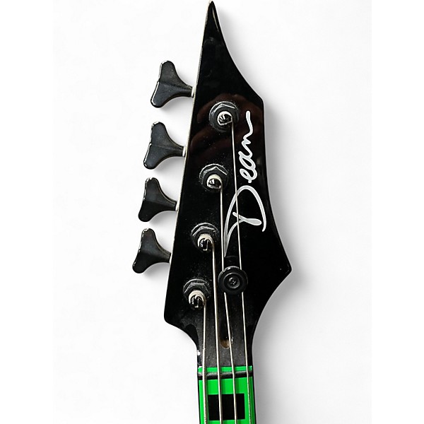 Used Dean Custom Zone 4-String NUCLEAR GREEN Electric Bass Guitar