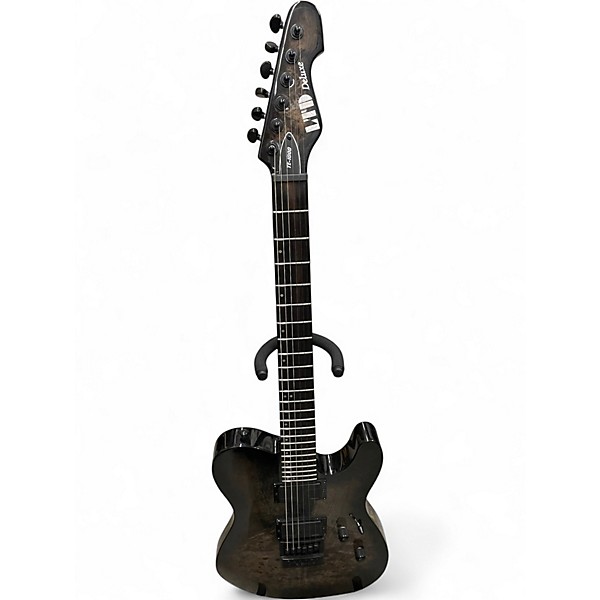 Used ESP LTD DELUXE TE-1000 BURL Solid Body Electric Guitar