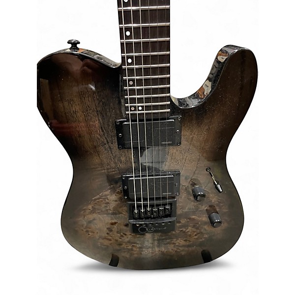 Used ESP LTD DELUXE TE-1000 BURL Solid Body Electric Guitar