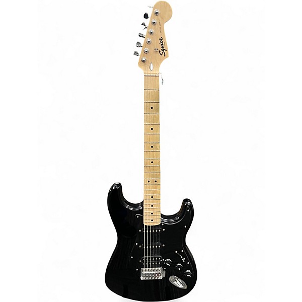 Used Squier HSS STRAT BLACK Solid Body Electric Guitar