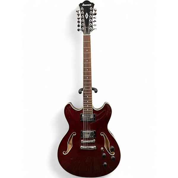 Used Ibanez AS7312 12 String Artcore TRANS CHERRY RED Hollow Body Electric Guitar