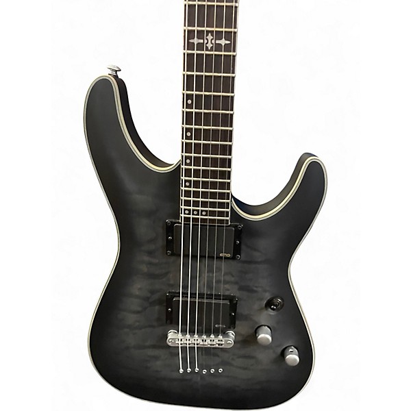 Used Schecter Guitar Research C1 Platinum Black Solid Body Electric Guitar