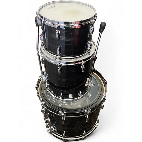 Used Gretsch Drums 3 Piece USA Custom Black Oyster Drum Kit