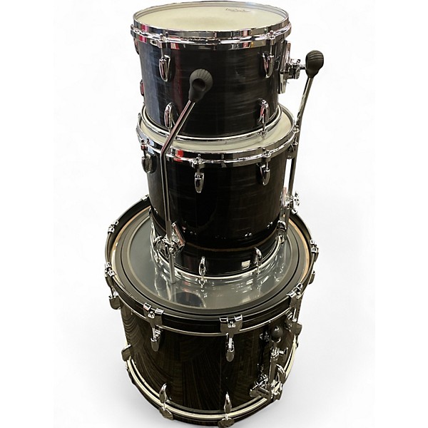 Used Gretsch Drums 3 Piece USA Custom Black Oyster Drum Kit