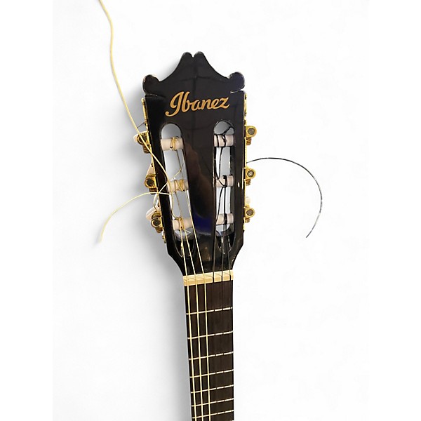Used Ibanez GA5TCE Black Classical Acoustic Electric Guitar