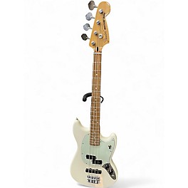 Used 2018 Fender Player Mustang Bass PJ Olympic White Electric Bass Guitar