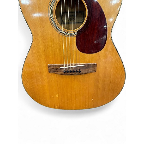 Vintage 1972 Yamaha FG75 Natural Acoustic Guitar