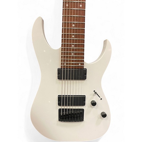 Used Ibanez RG8 8 String WHITE Solid Body Electric Guitar