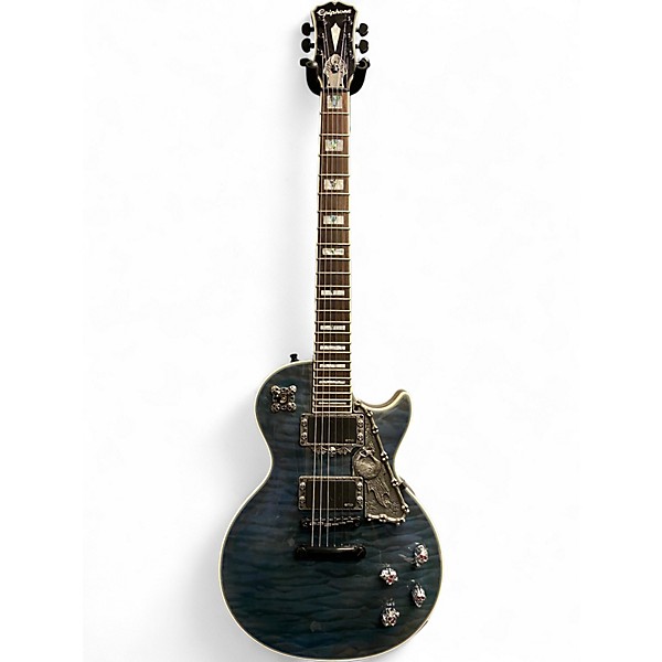 Used Epiphone LES PAUL Ocean Blue Solid Body Electric Guitar