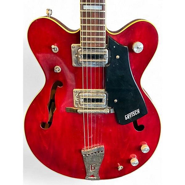 Vintage 1970s Gretsch Guitars 7566 Streamliner Cherry Hollow Body Electric Guitar